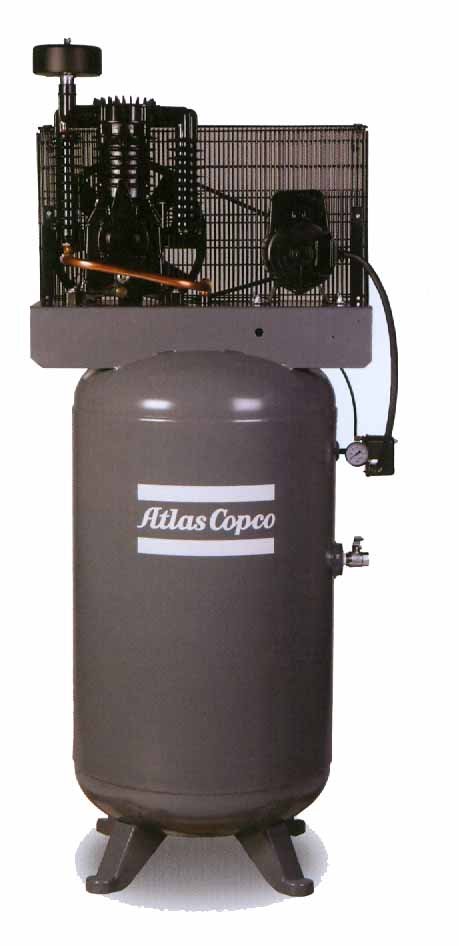 5 HP ATLAS COPCO ... VERTICAL AIR COMPRESSOR